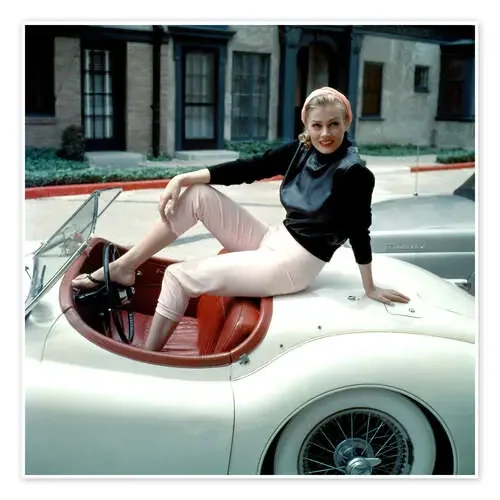 Anita Ekberg on her Jaguar Everett Collection