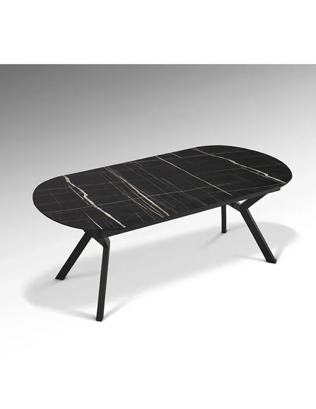 Antea Mesa Comedor Mármol Negro Extensible Schuller