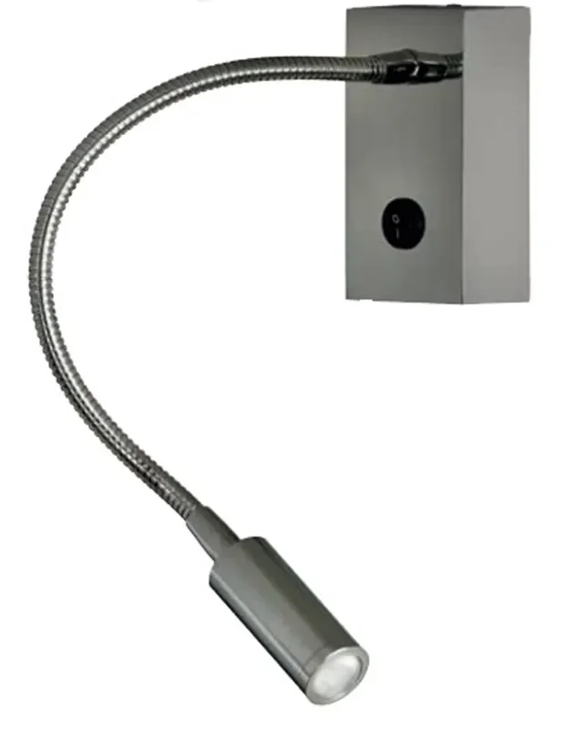Aplique con Lector e Interruptor Cromado