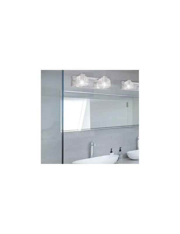 Aplique de Pared 2 Luces Cristal Optico