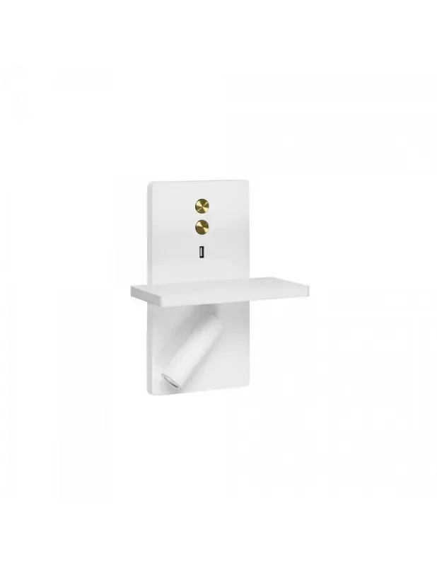 Aplique LED con USB Blanco Oro