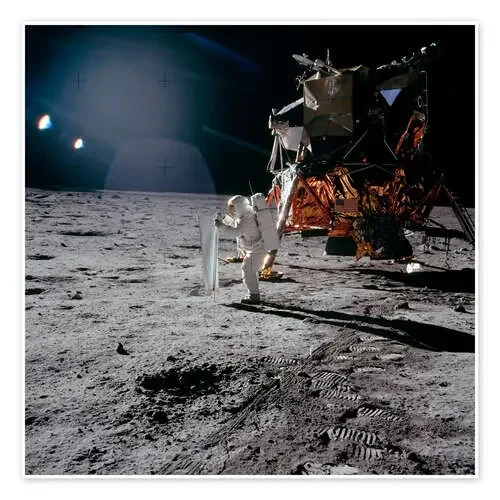 Apollo 11 caminando sobre la Luna de NASA Stocktrek Images