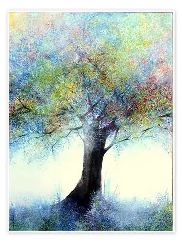 Árbol colorido en la niebla de Sophie Duplain