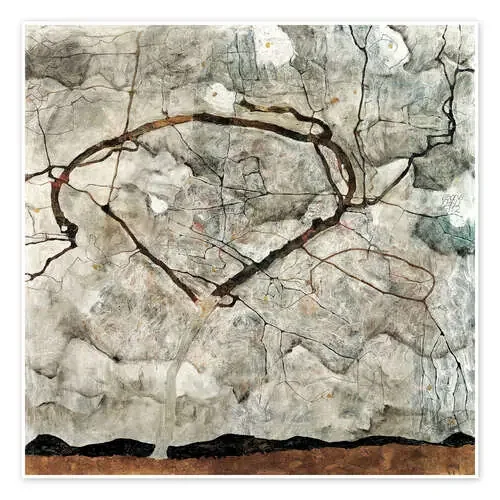 Árbol de otoño en el viento de Egon Schiele Master Collection