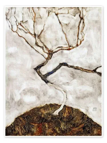 Árbol pequeño en otoño de Egon Schiele Master Collection