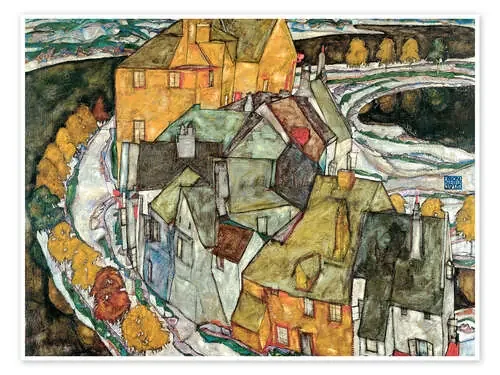 Arco de casas II de Egon Schiele Master Collection
