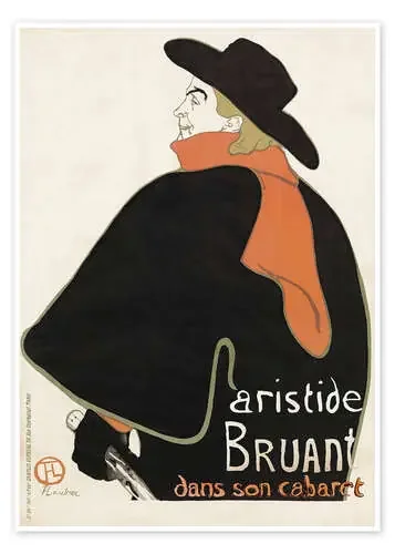 Aristide Bruant dans son cabaret (francés) de Henri de Toulouse-Lautrec Master Collection