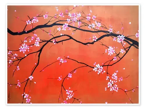 Ark Sakura – Ramas de cerezo en rojo de Sophie Duplain