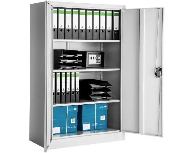 Armario archivador con cierre de seguridad y 4 alturas 140x90x40cm, gris | Brico Depôt Spedito Oggi