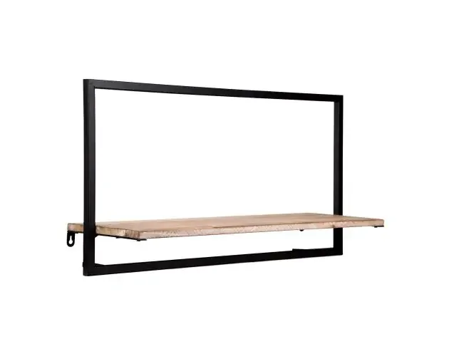 Artigianale Estantería decorativa de pared en madera y metal pärumm lick 65x23x35 cm 1 | Brico Depôt