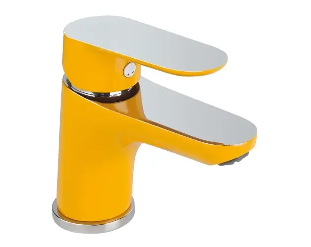 Artigianale Mezclador de lavabo kevon chic amarillo/cromo | Brico Depôt