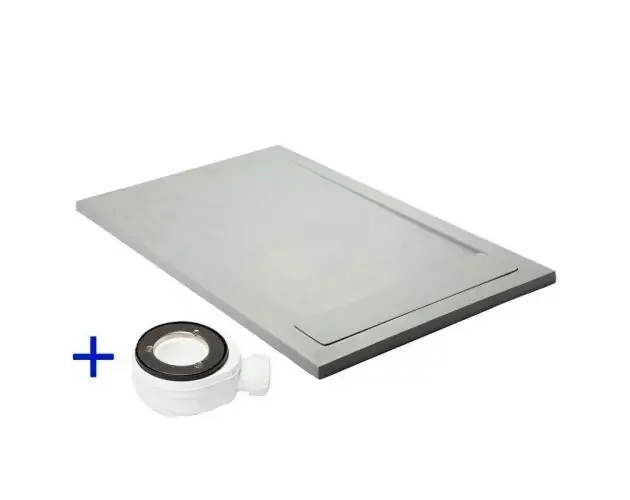 Artigianale Plato de ducha de resina 170×90 premium ambiente gris ral 7037 90×170 | Brico Depôt