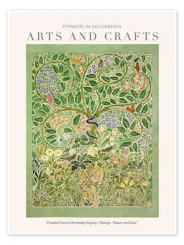 Arts and Crafts – Adam and Eve Design I de Charles Francis Annesley Voysey Exhibition Posters