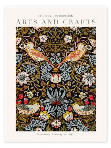 Arts and Crafts – Strawberry Thief I de William Morris Exhibition Posters