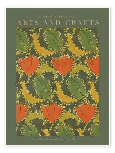 Arts and Crafts – The Voysey Birds II de Charles Francis Annesley Voysey Exhibition Posters