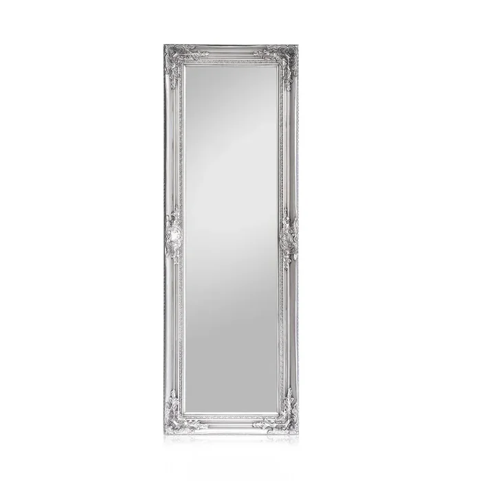 Ashford Espejo cuerpo entero espejo de pared | rectangular | formato vertical u horizontal | tamaño: 130 x 45 x 3,5 cm | de pie o para montaje en pared | marco de madera maciza | estilo barroco | bord Professionale