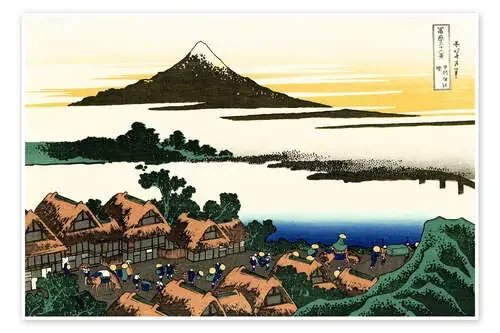 Atardecer en Isawa en la provincia de Kai de Katsushika Hokusai Master Collection