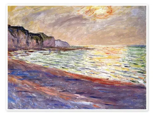 Atardecer en la playa de Pourville de Claude Monet ARTOTHEK