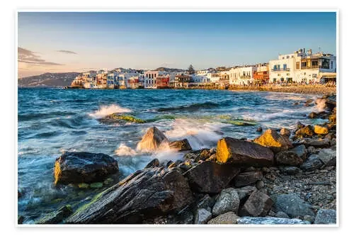 Atardecer en Pequeña Venecia, Mykonos de Matteo Colombo