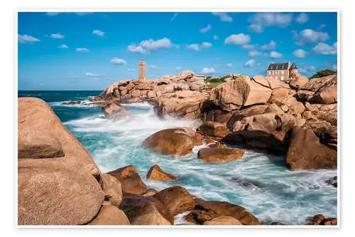 Atlantic Ocean coast in Brittany near Ploumanac‘h (France) de Rico Ködder