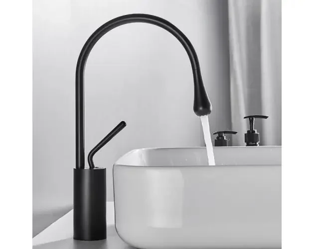 Auralum grifo de baño creativo negro – rotación de 360° – mezclador de agua | Brico Depôt Sconto