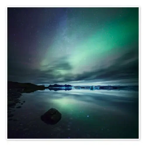 Aurora boreal sobre Jokulsarlon de Matteo Colombo