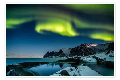 Aurora Borealis above the island of Senja (Northern Norway) de Sascha Kilmer