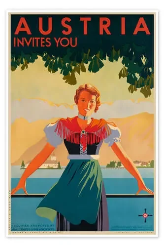 Austria Invites You de Vintage Travel Collection Master Collection