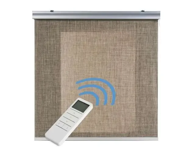 Autentico Estor enrollable screen motorizado acabados en aluminio marron 100 x 250cm | Brico Depôt