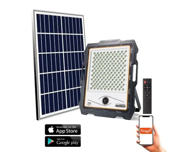 Autentico Foco proyector LED solar 300w ip67 con cámara | Brico Depôt