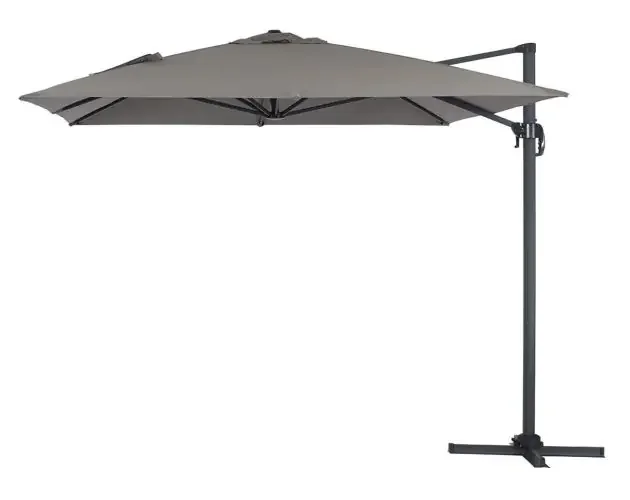 Autentico Parasol lateral de jardín en aluminio – sun 4- rectangular- 3 x 4 m – gris | Brico Depôt