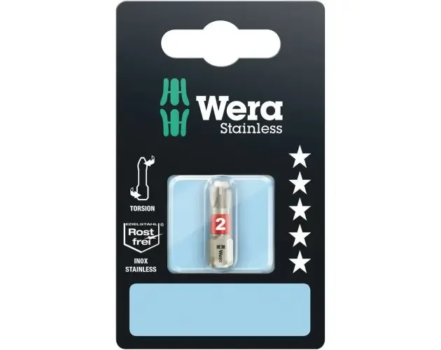 Autentico Punta phillips, zona de torsion, acero inox 3851/1 ts ph 2 x 25 mm sb wera | Brico Depôt