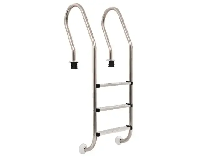 Autentico vidaXL escalera de piscina 3 peldaños acero inoxidable 304 120 cm | Brico Depôt