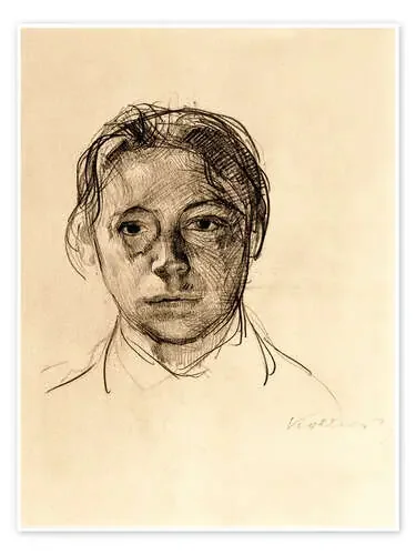 Autorretrato juvenil con cabello suelto, 1892 de Käthe Kollwitz akg-images