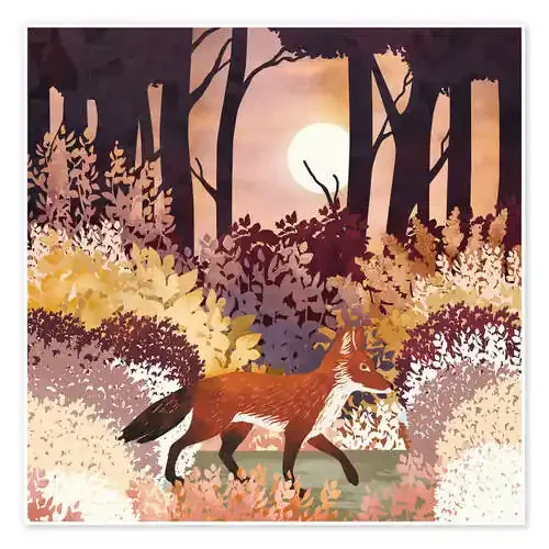 Autumn Fox Forest de SpaceFrog Designs