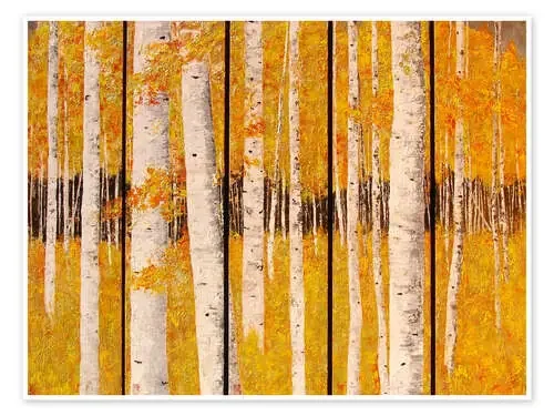 Autumn Walk in the Birchwood de Eric Bourse