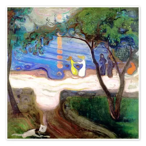 Bailando en la playa de Edvard Munch Master Collection