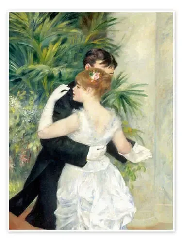 Baile en la ciudad (detalle) de Pierre-Auguste Renoir Master Collection