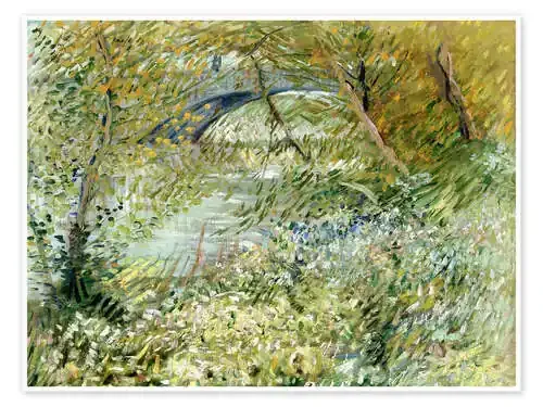 Banks of the Seine at Pont de Clichy in spring de Vincent van Gogh Master Collection