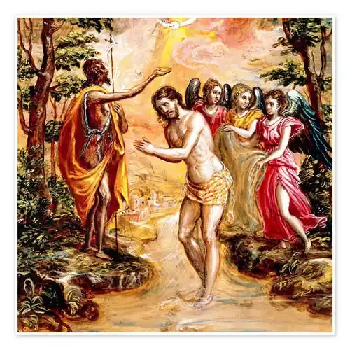 Baptism of Christ de Dominikos Theotokopoulos (El Greco) akg-images