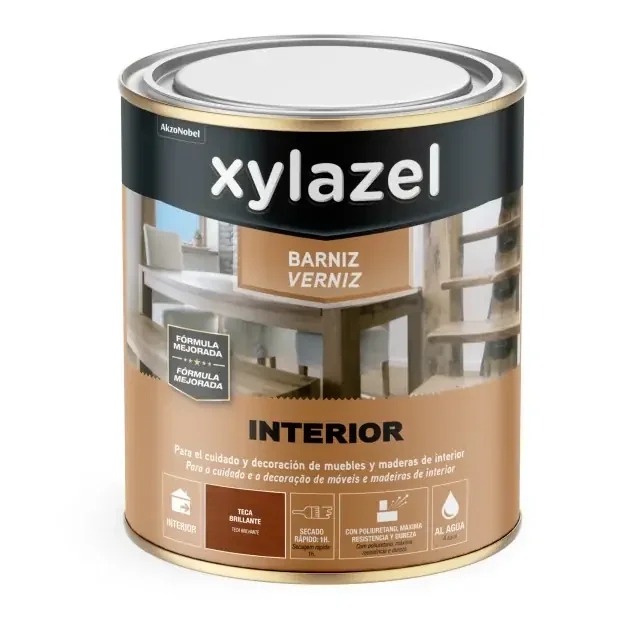 Barniz agua brillante teca 750 ml Xylazel | Brico Depôt Fatto A Mano
