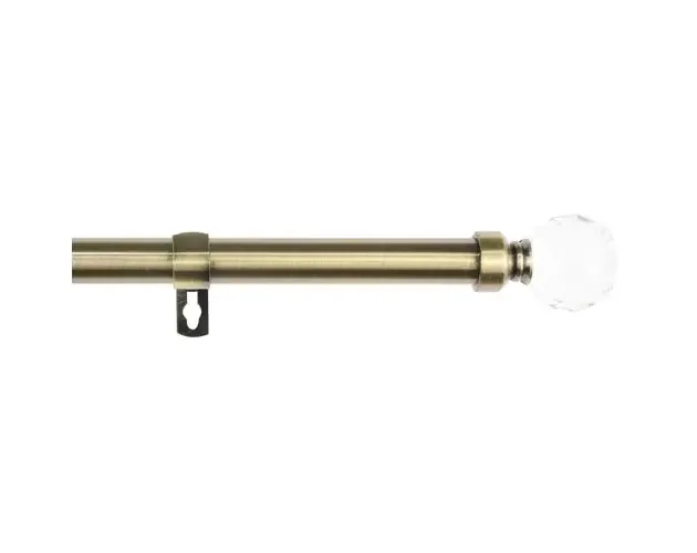 Barra de acero extensible y decorativa (dorado, 120-210cm bola cristal) | Brico Depôt Saldi