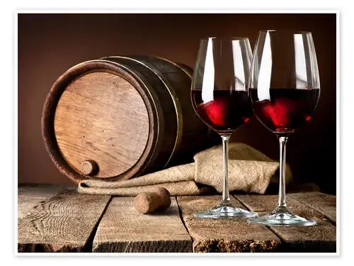 Barril y copas de vino tinto Editors Choice