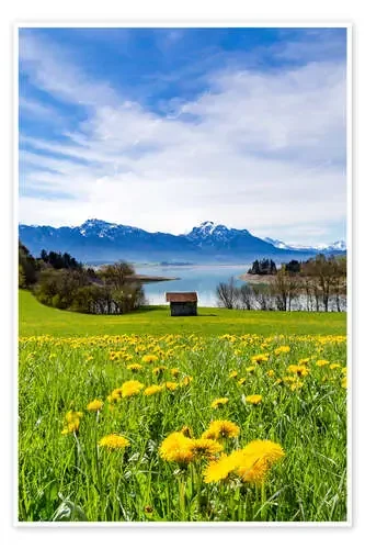 Bavarian Landscape with Mountains de Michael Helmer