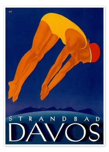 Beach Davos de Vintage Travel Collection