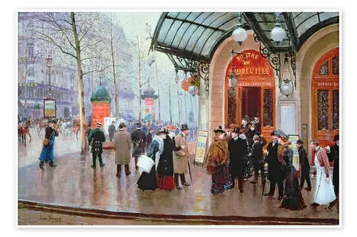Before Vaudeville Theatre in Paris de Jean Beraud Bridgeman Images