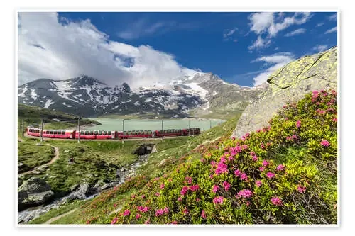 Bernina Express train, Engadine, Switzerland de Roberto Sysa Moiola