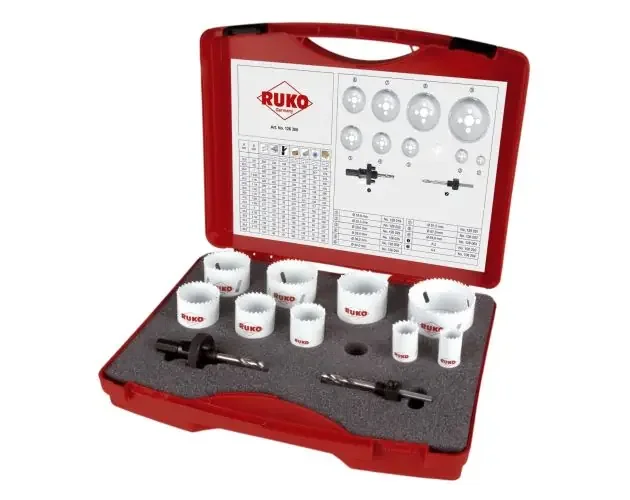 Bestseller Ruko-126306-juego de 11 coronas perforadoras hss-co 8 para fontanería tipo | Brico Depôt