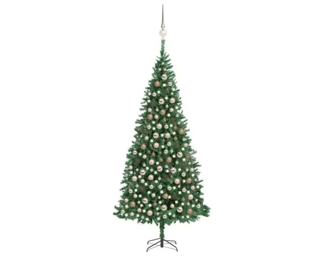 Bestseller vidaXL árbol de navidad preiluminado con luces y bolas verde 300 cm | Brico Depôt