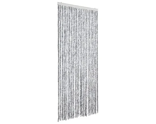 Bestseller vidaXL cortina antimoscas chenilla blanco y gris 100×200 cm | Brico Depôt
